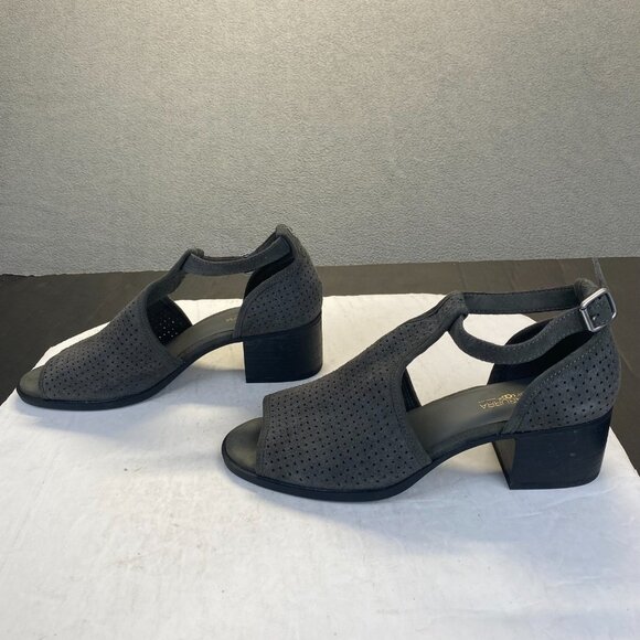 Koolabura Womens Charcoal Gray Suede Sandal Heels by UGG Size 10 - Picture 2 of 13